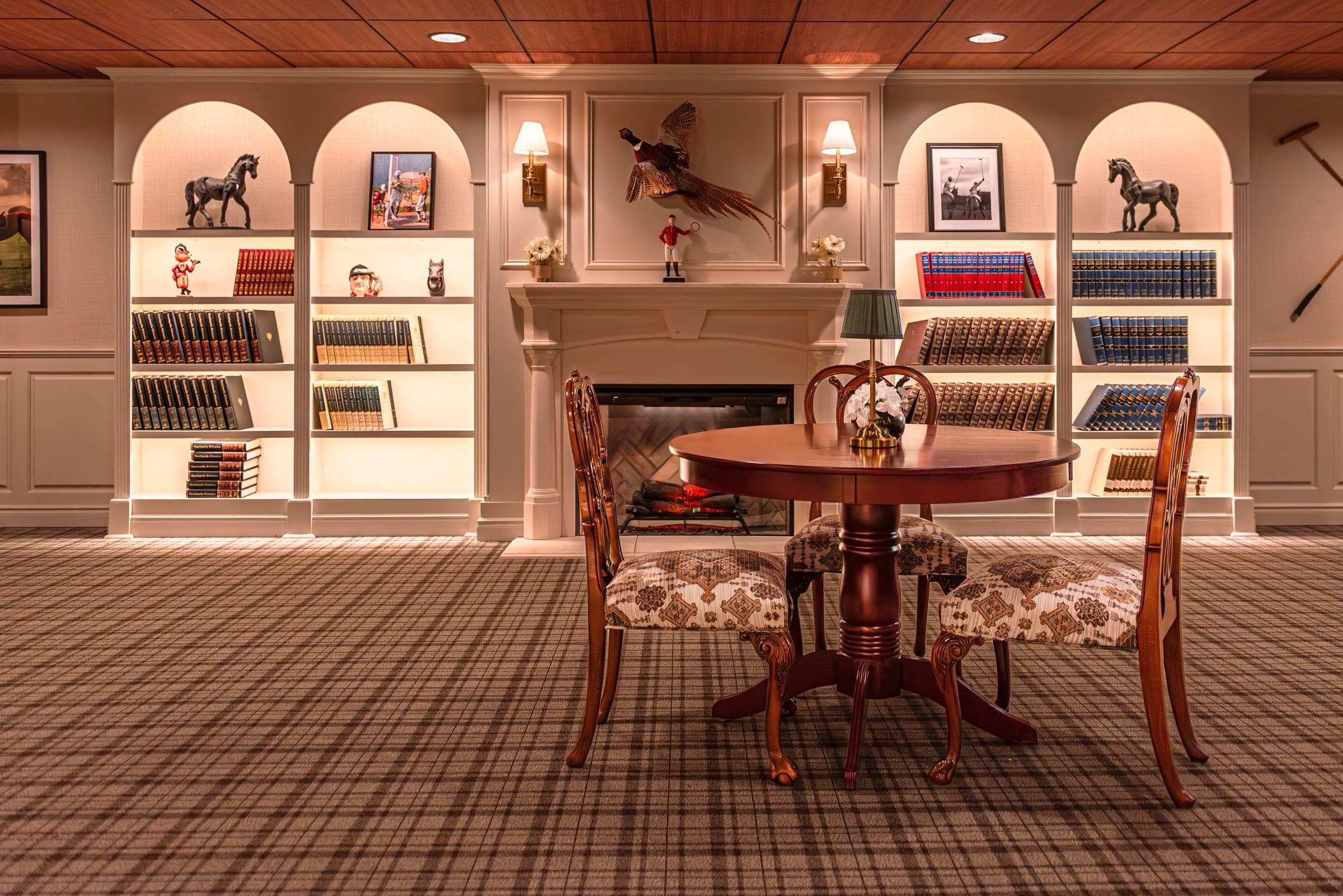 Private dining in the Trophy Room at The Jockey Tavern, Malvern, PA