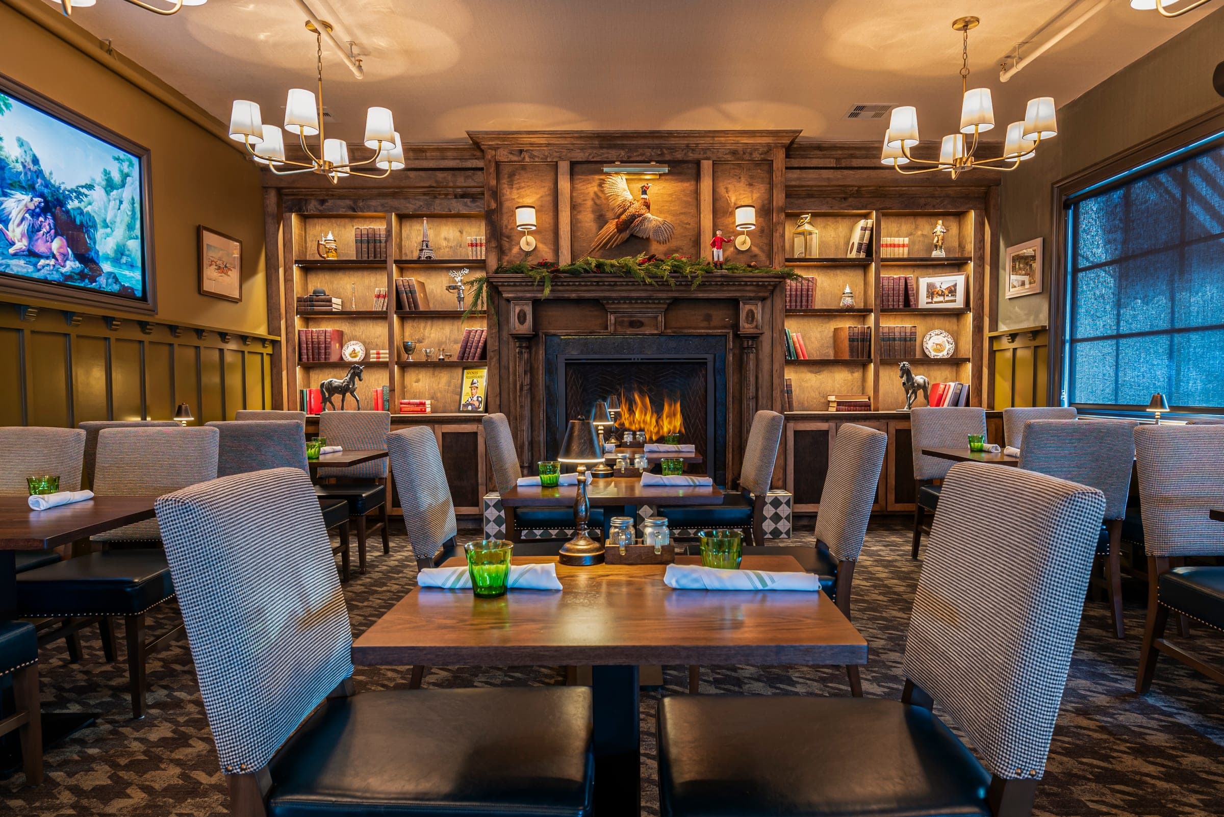 The Trophy Room at The Jockey Tavern, an equestrian tavern in Malvern, PA
