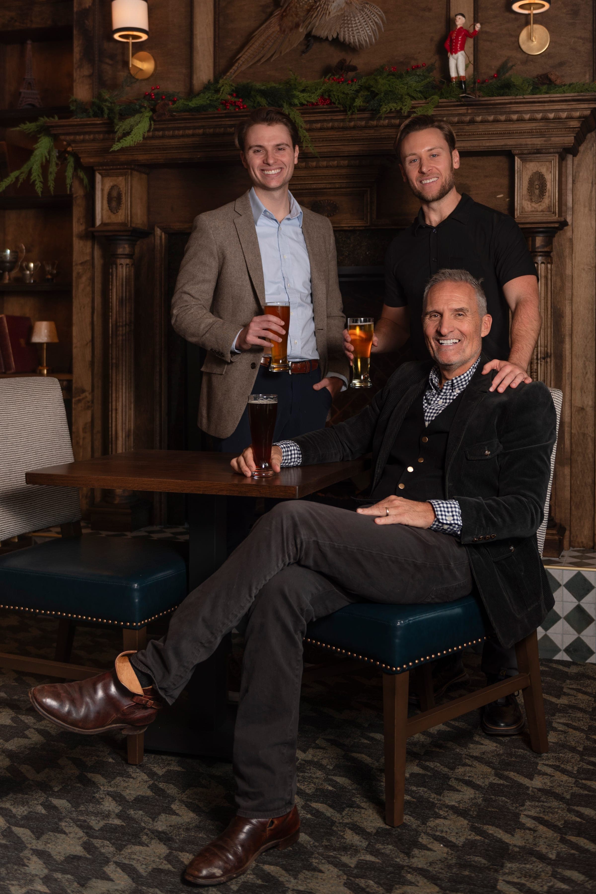 The Mangan family in the Trophy Room at The Jockey Tavern, Malvern, PA